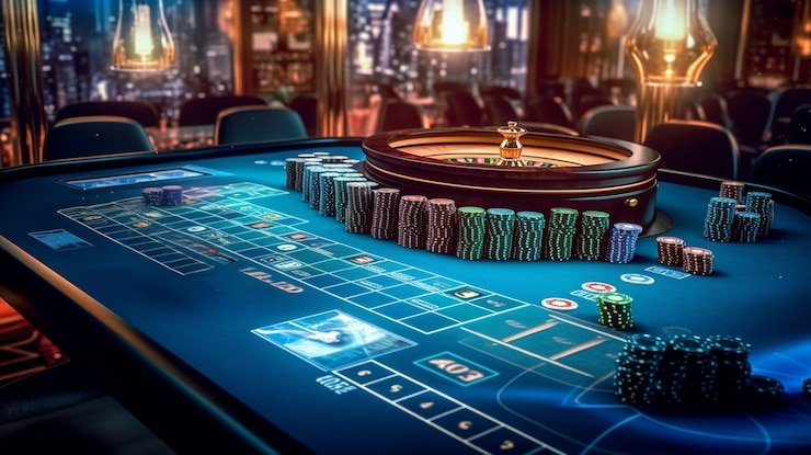link 7meter live-dealer No Commission Baccarat table with multi-camera studio setup
